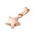 ZSS441 Zawieszka do biżuterii gwiazda gwiazdka 10x13mm stal nierdzewna IP rose gold