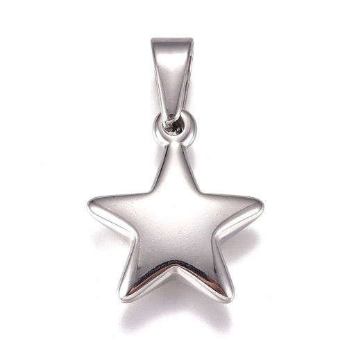 ZSS442 Zawieszka do biżuterii gwiazda gwiazdka 20x23mm stal nierdzewna