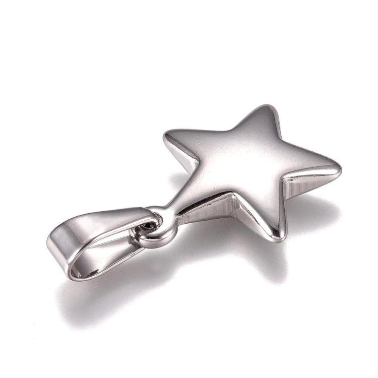 ZSS442 Zawieszka do biżuterii gwiazda gwiazdka 20x23mm stal nierdzewna