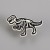 pin130 Przypinka metalowa emaliowana pin szkielet dinozaura