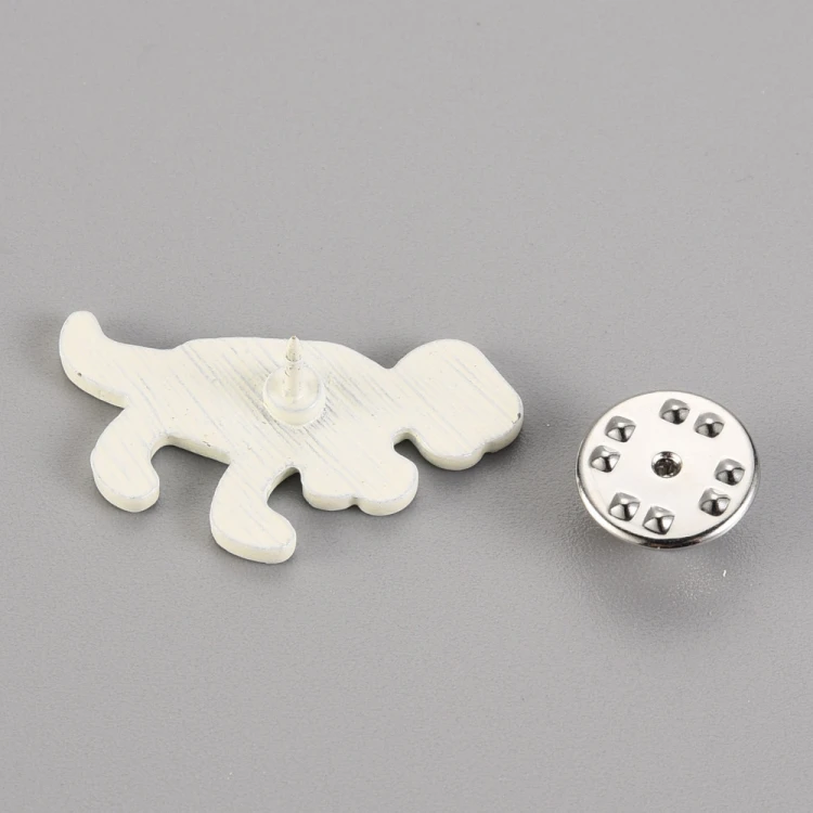 pin130 Przypinka metalowa emaliowana pin szkielet dinozaura