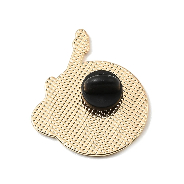 pin143 Przypinka metalowa emaliowana pin płyta gramofonowa z gitarą