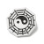 PIN154 Przypinka ozdobna metalowa broszka emaliowana - Yin Yang