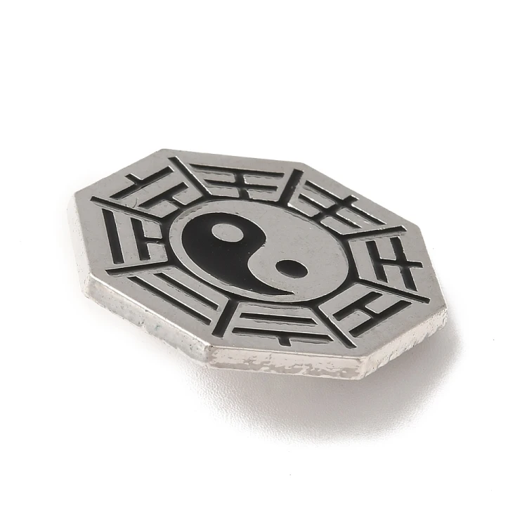 PIN154 Przypinka ozdobna metalowa broszka emaliowana - Yin Yang