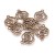 LAC404 Łącznik metalowy ozdobny 27x20mm 5szt róża mosiężny