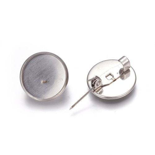 bbr64 Baza zapięcie do broszki broszka 14mm stal nierdzewna