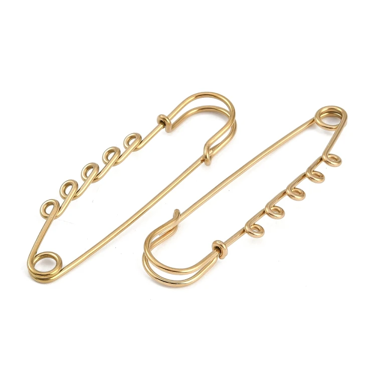 AGB15 Baza agrafki ozdobna agrafka 20x70mm stal nierdzewna (IP) - złota