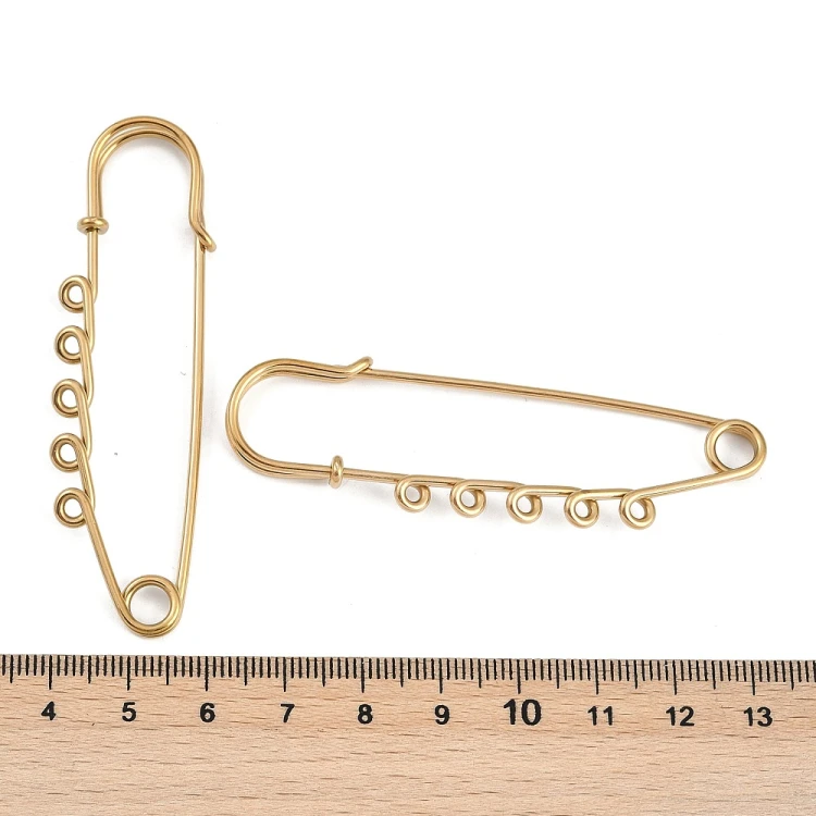 AGB15 Baza agrafki ozdobna agrafka 20x70mm stal nierdzewna (IP) - złota