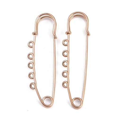AGB16 Baza agrafki ozdobna agrafka 20x70mm stal nierdzewna (IP) - rose gold