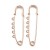 AGB16 Baza agrafki ozdobna agrafka 20x70mm stal nierdzewna (IP) - rose gold