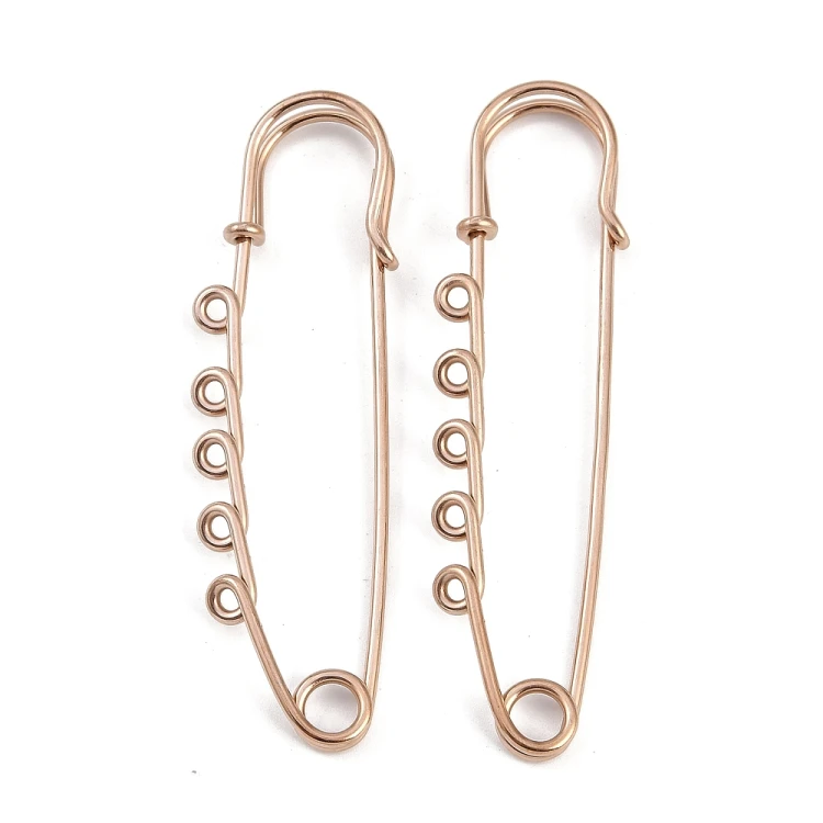 AGB16 Baza agrafki ozdobna agrafka 20x70mm stal nierdzewna (IP) - rose gold