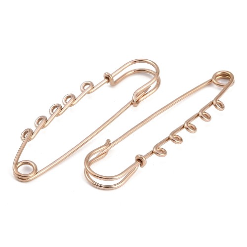 AGB16 Baza agrafki ozdobna agrafka 20x70mm stal nierdzewna (IP) - rose gold