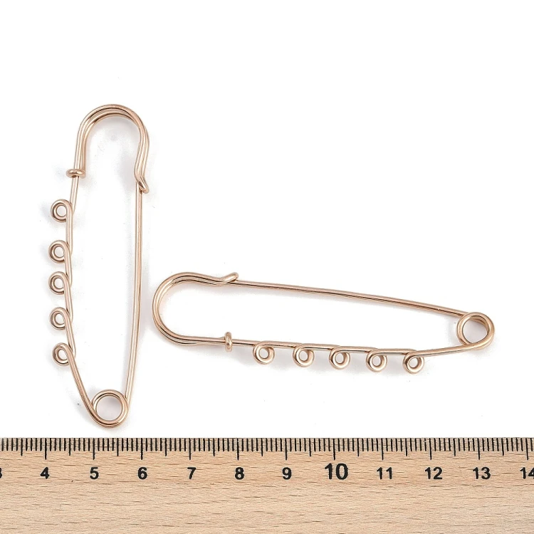 AGB16 Baza agrafki ozdobna agrafka 20x70mm stal nierdzewna (IP) - rose gold