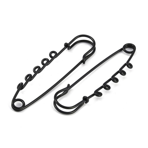 AGB18 Baza agrafki ozdobna agrafka 20x70mm stal nierdzewna (IP) - czarna