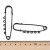 AGB18 Baza agrafki ozdobna agrafka 20x70mm stal nierdzewna (IP) - czarna