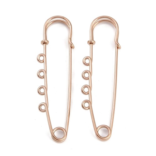 AGB20 Baza agrafki ozdobna agrafka 20x70mm stal nierdzewna (IP) - rose gold