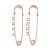 AGB20 Baza agrafki ozdobna agrafka 20x70mm stal nierdzewna (IP) - rose gold