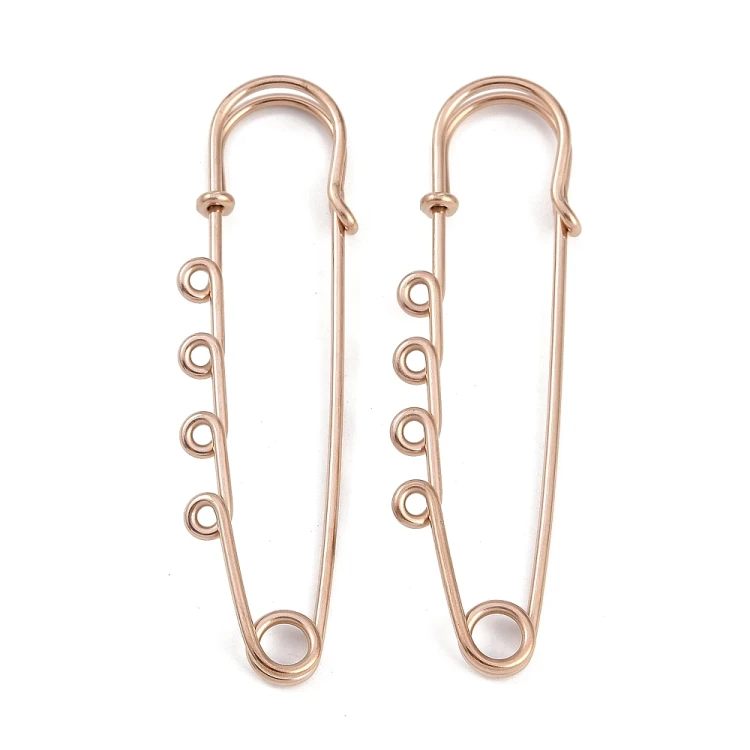 AGB20 Baza agrafki ozdobna agrafka 20x70mm stal nierdzewna (IP) - rose gold
