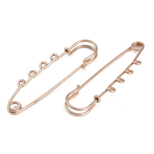 AGB20 Baza agrafki ozdobna agrafka 20x70mm stal nierdzewna (IP) - rose gold