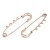 AGB20 Baza agrafki ozdobna agrafka 20x70mm stal nierdzewna (IP) - rose gold