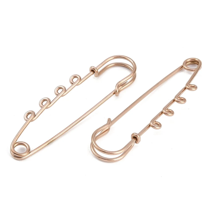 AGB20 Baza agrafki ozdobna agrafka 20x70mm stal nierdzewna (IP) - rose gold