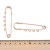 AGB20 Baza agrafki ozdobna agrafka 20x70mm stal nierdzewna (IP) - rose gold