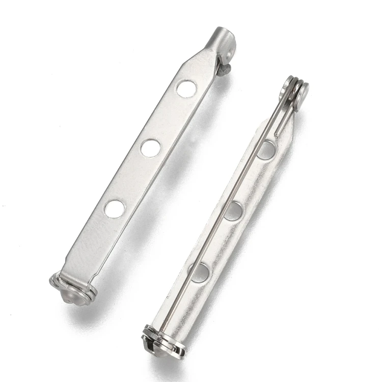 BBR66 Baza zapięcie do broszki przypinki 5x40mm stal nierdzewna 5szt
