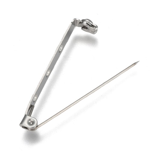 BBR66 Baza zapięcie do broszki przypinki 5x40mm stal nierdzewna 5szt