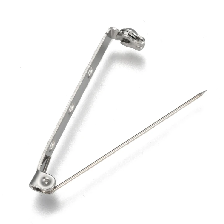BBR66 Baza zapięcie do broszki przypinki 5x40mm stal nierdzewna 5szt