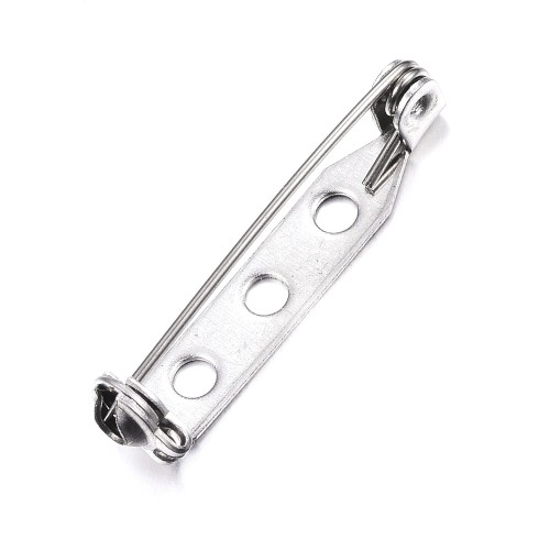 BBR67 Baza zapięcie do broszki przypinki 4,5x27mm stal nierdzewna 5szt