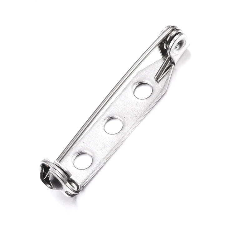 BBR67 Baza zapięcie do broszki przypinki 4,5x27mm stal nierdzewna 5szt