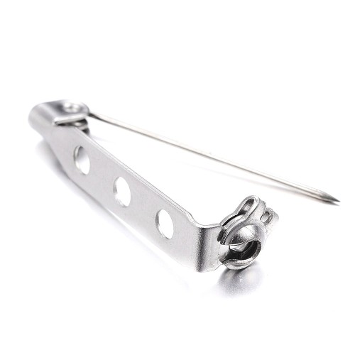 BBR67 Baza zapięcie do broszki przypinki 4,5x27mm stal nierdzewna 5szt