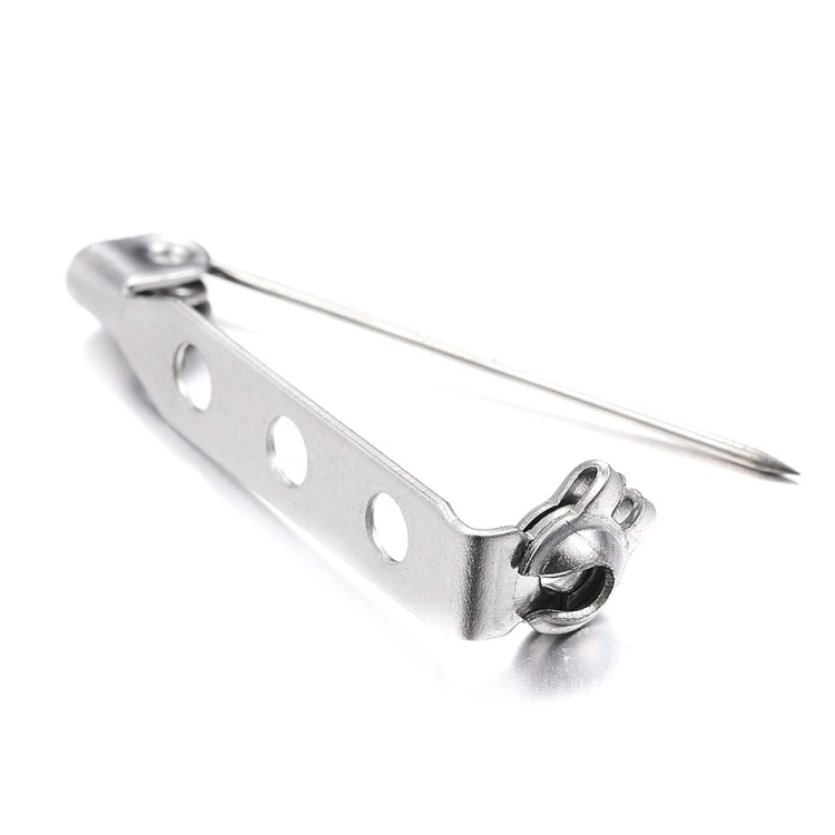 BBR67 Baza zapięcie do broszki przypinki 4,5x27mm stal nierdzewna 5szt