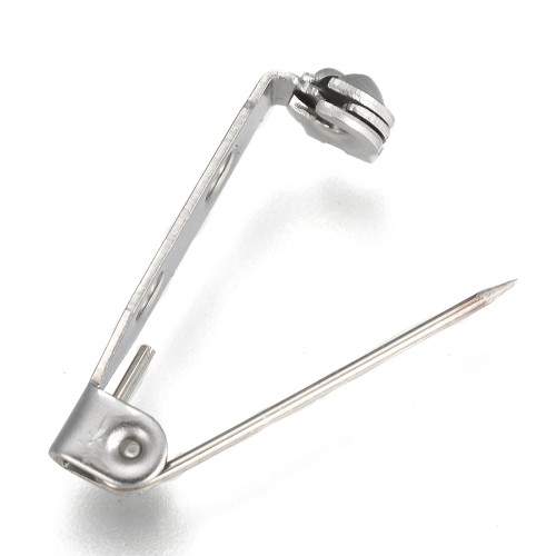 BBR68 Baza zapięcie do broszki przypinki 5x21mm stal nierdzewna 5szt