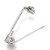 BBR68 Baza zapięcie do broszki przypinki 5x21mm stal nierdzewna 5szt