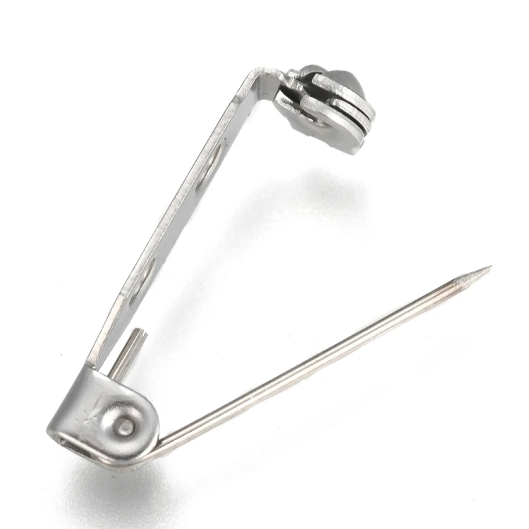 BBR68 Baza zapięcie do broszki przypinki 5x21mm stal nierdzewna 5szt