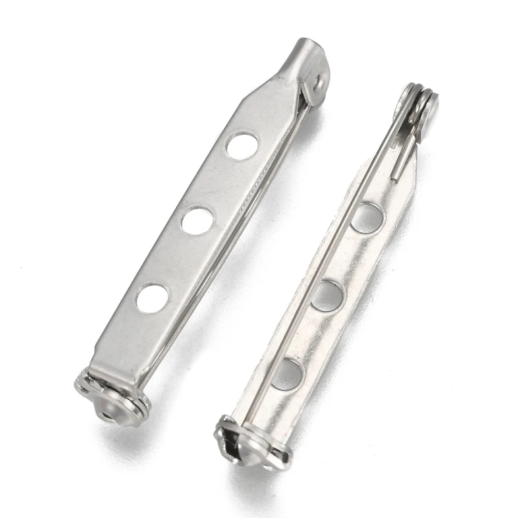 BBR69 Baza zapięcie do broszki przypinki 5x33mm stal nierdzewna 5szt