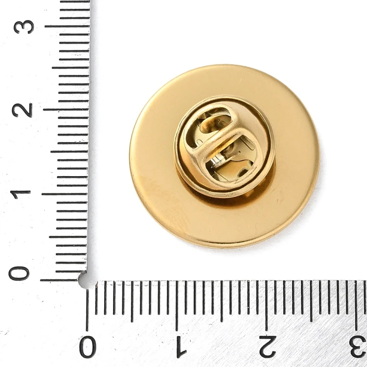 bpi19 Baza zapięcie do przypinki pin broszka 20mm stal nierdzewna- złota