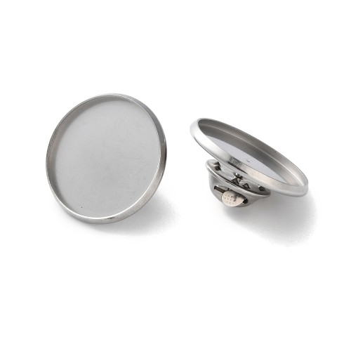 bpi20 Baza zapięcie do przypinki pin broszka 20mm stal nierdzewna 5szt