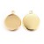 BMK305 Zawieszka baza pod kaboszon okrągła 18mm stal nierdzewna 2szt złota 24K