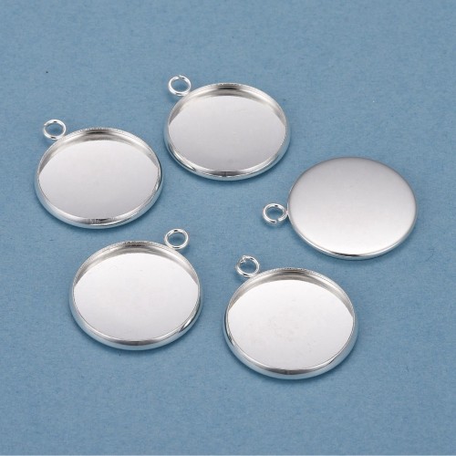 BMK306 Zawieszka baza pod kaboszon okrągła 18mm stal nierdzewna 2szt