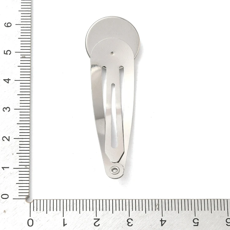 BDS44 Baza spinki do włosów pod kaboszon 16mm stal nierdzewna - platynowa