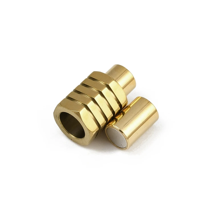 Zap461 Zapięcie magnetyczne wklejane stal nierdzewna 10x20mm złote
