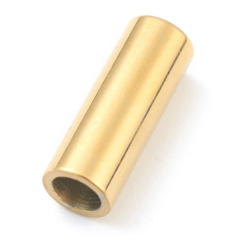 ZAP464 Zapięcie magnetyczne wklejane stal nierdzewna 6x16mm otwór 4mm złote IP 18K