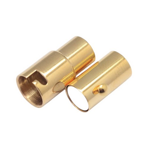 ZAP466 Zapięcie magnetyczne wklejane stal nierdzewna 7x18mm otwór 5mm złote IP
