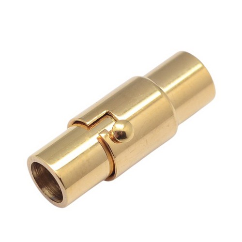 ZAP466 Zapięcie magnetyczne wklejane stal nierdzewna 7x18mm otwór 5mm złote IP