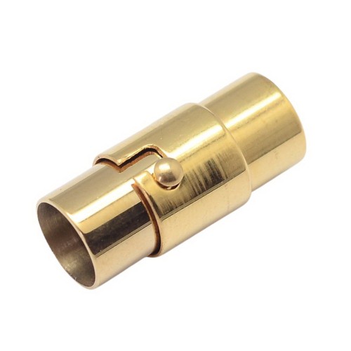 ZAP467 Zapięcie magnetyczne wklejane stal nierdzewna 8x18mm otwór 6mm złote IP