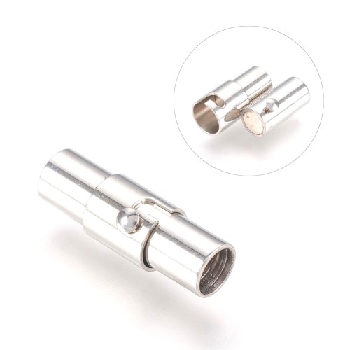 ZAP471 Zapięcie magnetyczne wklejane stal nierdzewna 6x17mm otwór 4mm
