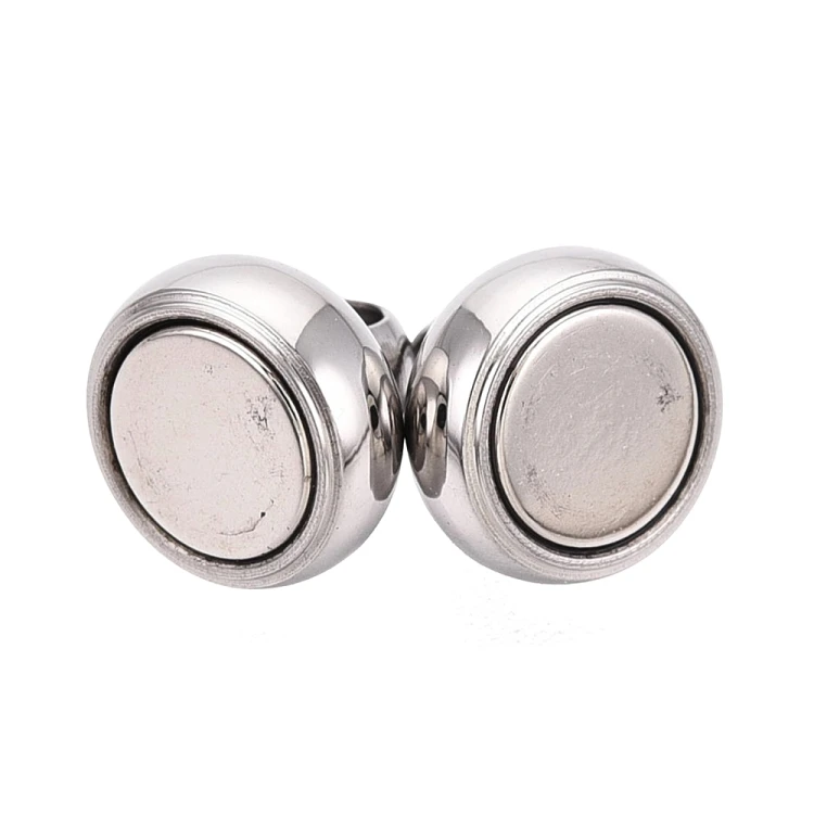 ZAP483 Zapięcie magnetyczne 7x12mm stal nierdzewna - platynowe
