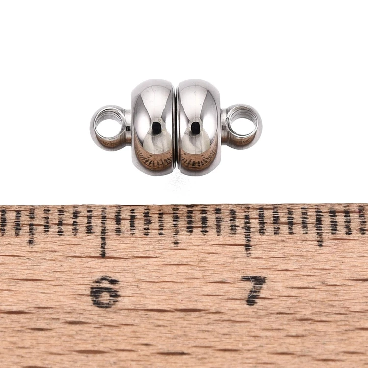 ZAP483 Zapięcie magnetyczne 7x12mm stal nierdzewna - platynowe